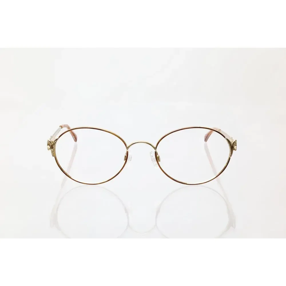 Luxottica Julie Gephavana Goldelectroplate 52-19-130 Eyeglass FRAMES ONLY - GOOD